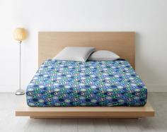 Простыня на резинке из поплина "Ночь Нежна" Футбол-2, Размер: 120 х 200