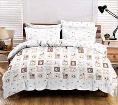 Постельное белье Сomfort teens Luxe из сатина 120 г/м2; Пэчворк 1.5 спальное Lime Time