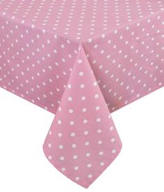 Скатерть "Guten Morgen"Pink polka dot, горох, розовый