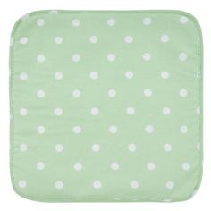 Подушка на стул "Guten Morgen" Green polka dot из рогожки; горох зеленый, 40х40