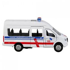 Модель машины Технопарк ГАЗель Next, Скорая помощь, инерционная SB-18-19-WO-WB