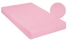 Простыня "Guten Morgen" махровая на резинке Pink, без рисунка, розовый