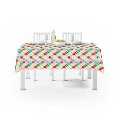 Набор столового белья "Мари Санна"; Ночь нежна Мозаика голубая + клетка голубая; 150 х 150