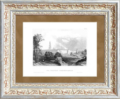 Троице-Сергиева лавра, антикварная гравюра, 1841 г. Rarita