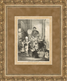 Гравюра Поздравления в канун Рождества, 1863 г. Rarita