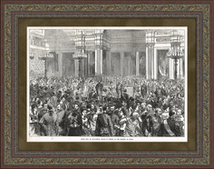 Торжественный прием в честь императора Александра II в Лондоне, гравюра 1874 г. Rarita