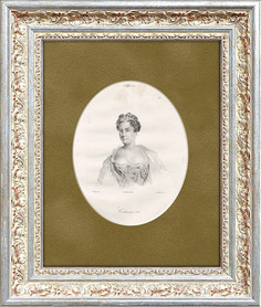 Гравюра Русская императрица Екатерина I, 1838 г. Rarita