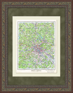 Москва и окрестности, карта с железными дорогами, 1930-е гг Rarita