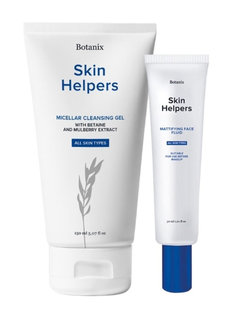 Набор Skin Helpers: мицеллярный гель 150 мл + матирующий флюид для лица 30 мл.