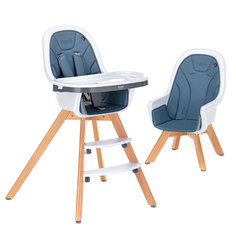Стульчик для кормления Nuovita Gourmet Grigio Blu, Legno/Синий, Деревянный, до 5 лет