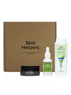 Набор для лица и тела Skin Helpers энзимная пудра+пептидная сыворотка+регенерирующая маска