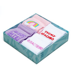 Набор носков Kawaii Factory Messages разноцветный 35-39
