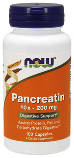 Для пищеварения NOW Pancreatin 2000 мг 100 капсул
