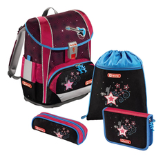 Ранец детский Hama Step by Step с наполнением Light2 Pop Star 4 18 л черный бордовый