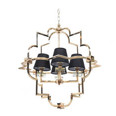 Люстра подвесная Lumina Deco LDP 8020-4 GD+BK Baltimore