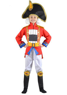 Костюм карнавальный Карнавалия.рф Щелкунчик с буклями детский р.30 (116-122 см)