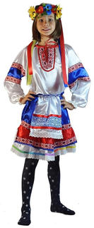 Костюм карнавальный Карнавалия.рф Украинка с венком детский р.32 (122-128 см)