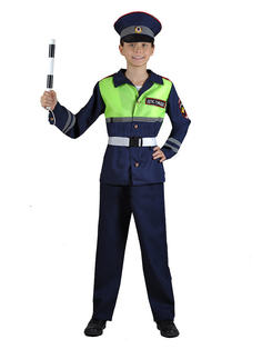 Костюм карнавальный Карнавалия.рф Офицер ДПС детский р.30 (116-122 см)