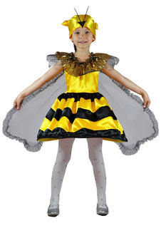 Костюм карнавальный Карнавалия.рф Пчёлка с крылышками детский р.30 (116-122 см)