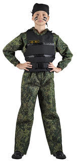 Костюм карнавальный Карнавалия.рф Спецназовец в бронежилете детский р.30 (116-122 см)