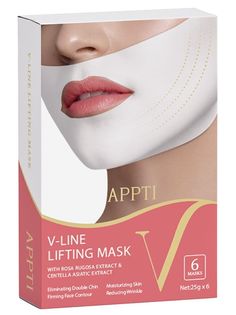 Патч двойная маска APPTI V-Line для поддержания овала лица Двойная белая 6 шт