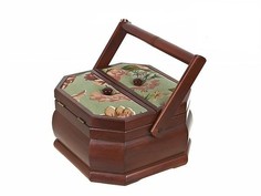 Шкатулка декоративная (для рукоделия) "Цветочная поляна" 21*21*13см. 405-001 No Brand