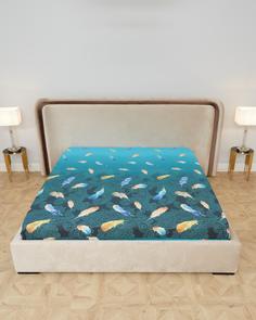 Простыня обычная бязь"Всё себе" Перья Евро