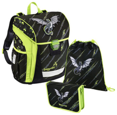 Ранец детский Hama Step by Step BaggyMax Trikky Dragon 18 л черный зеленый 00139031