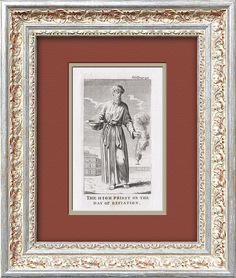 Первосвященник в день искупления, гравюра на меди от 1760 г. Редкость! Rarita