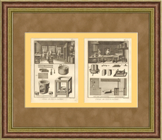 Изготовление свечей в двух гравюрах, 1770-е Rarita