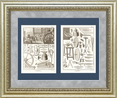 Мастерская ножовщиков и их инструменты. Старинные гравюры Rarita