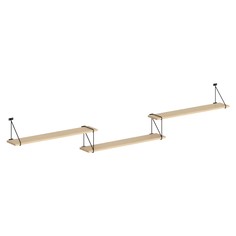 Полка настенная COFFEE SH3-ROD/BAR 2380х166х392 с полкодержателями Chairman