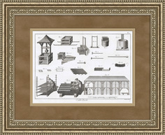 Гравюра Приготовление столярного клея, 1770-е гг. Rarita