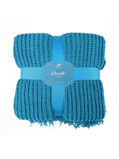 Плед покрывало chenille 160х200, 100% п/э ультрамарин Gold Tex