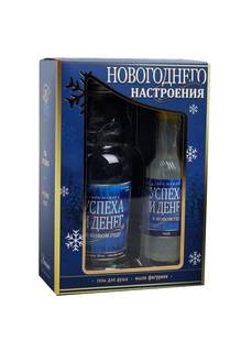 Набор Чистое счастье Новогоднего настроения гель для душа-водка, мыло-водка