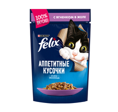 Влажный корм для кошек Felix Sensation, ягненок, 85г