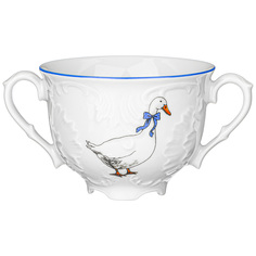 Бульонная чашка рококо "Гуси" 330 мл без упак Cmielow_676-031