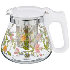 Заварочный чайник agness с фильтром "Flowers" 700 мл. Agness 885-069