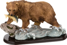 Фигурка "Медведь с рыбой" длина 33 см. высота 18 см. Lefard_252-098