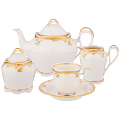 Чайный сервиз "Rubin cream" на 6 персон 15 предметов 1200/200/250/210 мл Elisabeth Bohemia