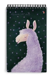 Блокнот Альт Лавандовые ламы в клетку 127 х 202 мм А5 40 листов