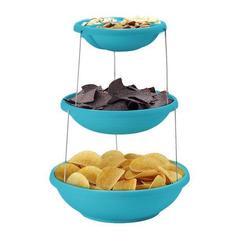 Складная пластиковая ваза для фруктов и снеков Twistfold Party Bowls (Кол-во ярусов: 3) Markethot