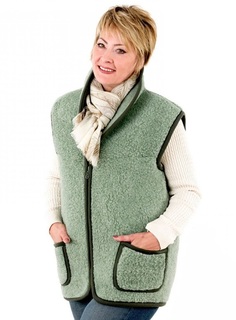 Утепленные жилет женские Alwero АНДЫ зеленые 3XL