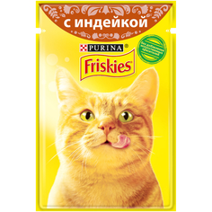 Влажный корм для кошек Friskies, c индейкой в подливе, 85г