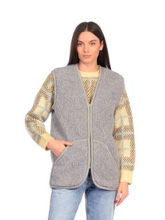 Утепленный жилет женский Alwero КАРПАТЫ голубой L