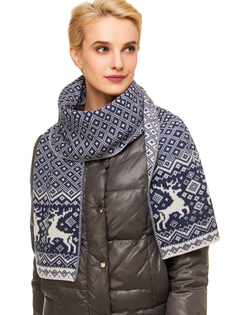 Шарф женский Scandica Reindeers джинсовый