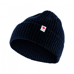 Шапка бини унисекс Fjallraven Logo Tab Hat синяя