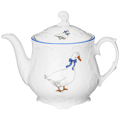 Чайник рококо "Гуси" 1,1л Cmielow 676-045
