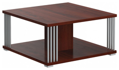 Журнальный столик SKYLAND Coffee CT 880 SKY_00-07015304 80х80х40 см, бургунди/алюминий