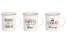 Набор кружек 3 пр. 310 мл "SWEET HOME" "COFFEE TIME" "GOOD MORNING" Elan Gallery